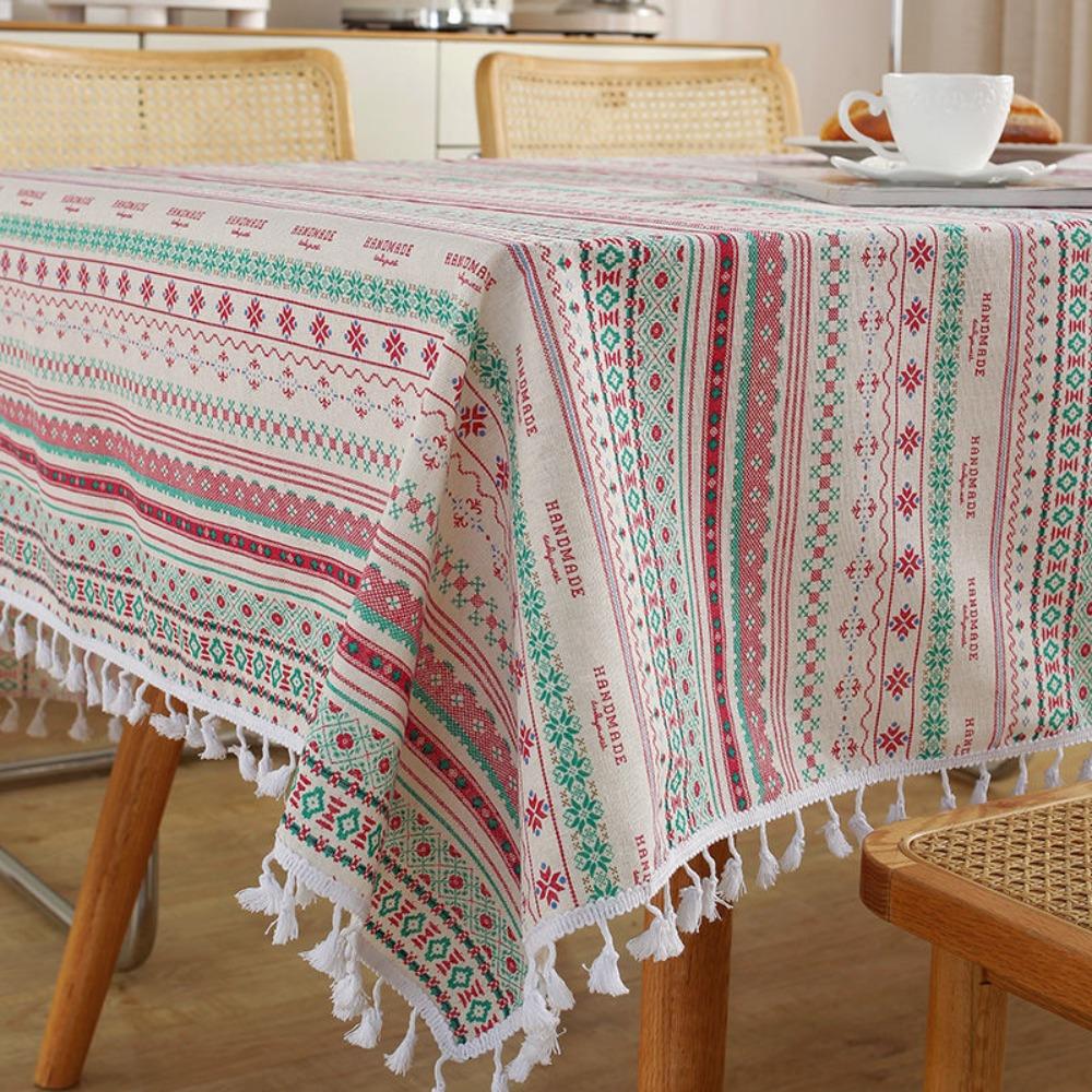 Anti-slip Bohemian Tablecloth Nordic Style Table Cover Practical Table Protecter  Living Room