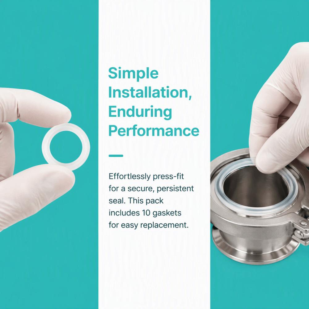 10pcs Flexible Silicone Sealing Ring Durable Sanitary Clamp Washer TC O-Ring Seal Brewery Equipment