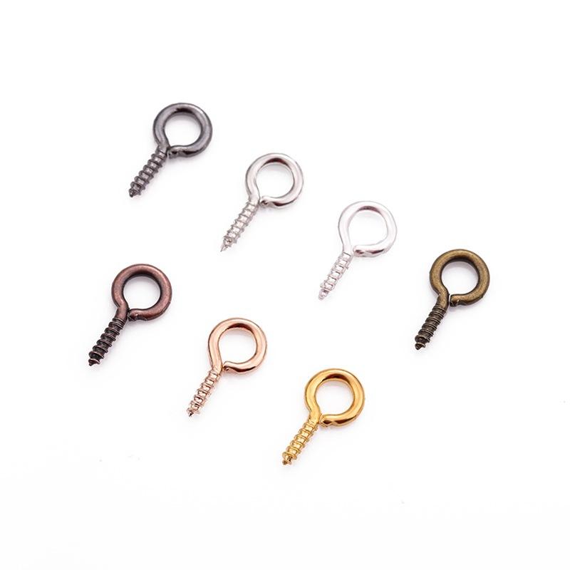 Товары для вечеринок Застежки Булавки с ушками Крючки Высококачественные люверсы Изготовление украшений своими руками Бусины 200 шт./упак. Серьги Мини-винтовая фурнитура для браслета Жемчуг