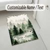 Medieval Pizza Theme Soft Crystal Velvet Rug Custom Name & Text Print Non Slip Floor Rug for Bedroom Living Room