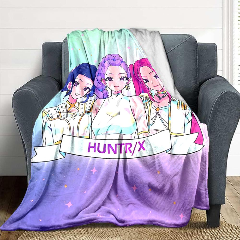 1pc HuntrX Flannel Blanket [Cozy Throw Blanket] For Sofa, Bed, Travel, Camping, Livingroom, Office, Couch, Chair, And Bed