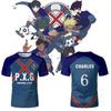 Anime Charles Shirt Cosplay Costumes #6 Football Club Jersey Charles Soccer Training T-Shirt 3D Printing