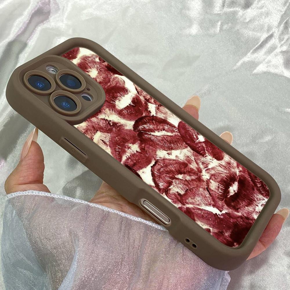 JT1 Абстрактное Искусство с Красными Губами Realme 14 15 Huawei P40 Honor 70 90 Infinix Tecno itel Motorola Google Все Модели Ангельские Глаза Мягкий ТПУ Чехол для Телефона