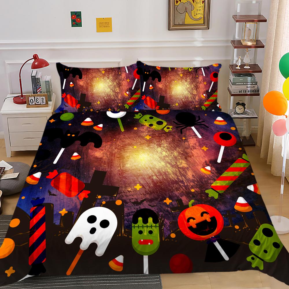 Halloween Home Bedding Down Duvet Cover Set Bedroom Duvet Cover Pillowcase Single/double Bed Full Size Home Decoration Bedding