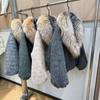 Популярная женская удлиненная теплая модная универсальная куртка с отстегивающимся воротником из натурального лисьего меха и наполнителем из гусиного пуха