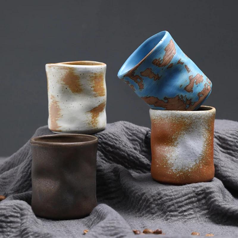 Ceramic Coffee Cup Creative Retro Handmade Cups Rough Pottery Japanese Style Latte Porcelain Mug Household Afternoon Tea Mug