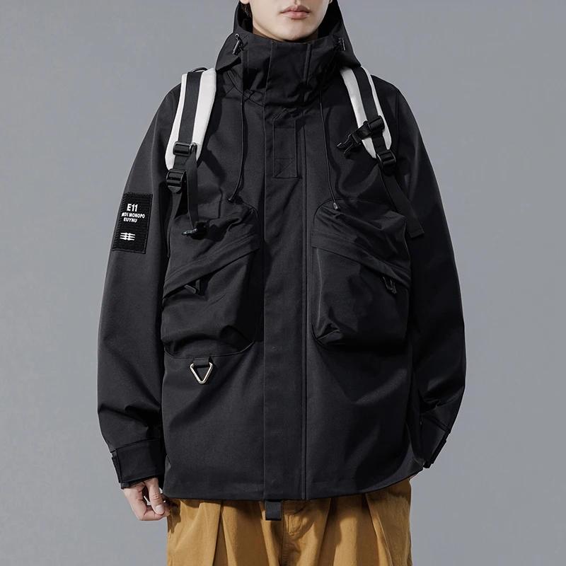 Весенне-осенняя новая ветровка, мужская куртка, ветрозащитная уличная уличная куртка для кемпинга, пешего туризма, стильное мужское пальто с несколькими карманами