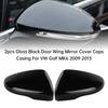 2pcs Gloss Black Door Wing Mirror Cover Caps Casing For VW Golf MK6 2009-2013