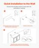 Laundry Room Wall Cabinet, 2-Tier Wall Mounted Hanging Cabinet with Adjustable Shelf, Cupboard Storage with 2 Doors, for Kitchen, Bathroom, Laundry,