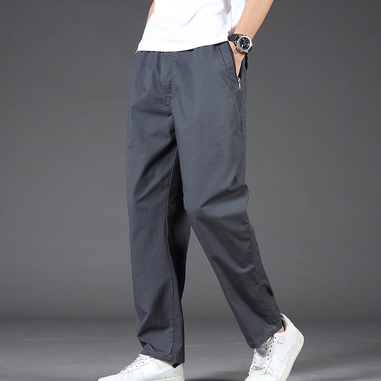 Мужские брюки на молнии в стиле Харадзюку, хлопковые брюки-карго, повседневные спортивные длинные брюки с эластичной резинкой на талии, брюки с карманами