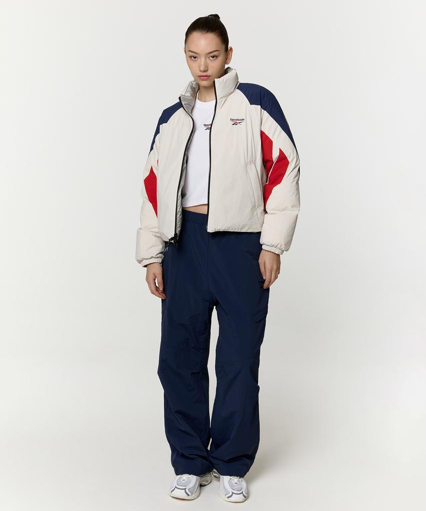 Reebok Векторная двусторонняя укороченная пуховая куртка (W) - бежевый