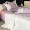 Sleepy Grace Ice Silk Embroidered Splicing Jacquard Water Washed Tencel Summer Quilt Set of Four