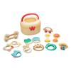 Набор погремушек Soft Baby Macaron, 14 видов прорезывателей + коробочка для хранения, разные цвета, 1 комплект, корейские детские товары