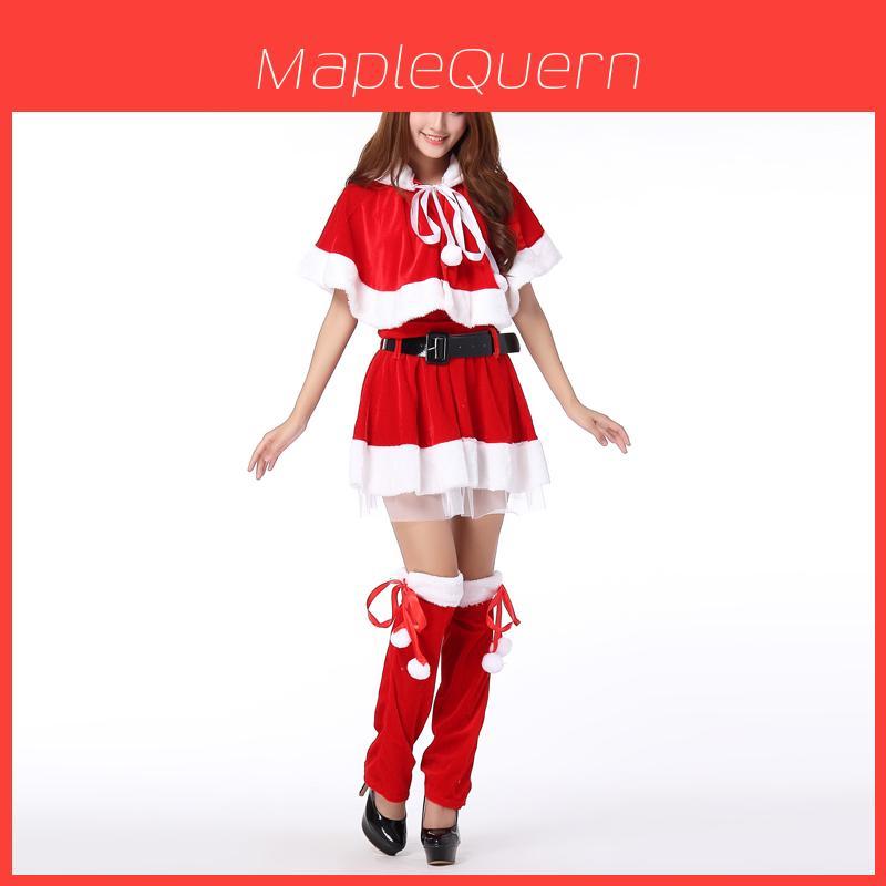 Elegant Women Deluxe Mrs Santa Claus Christmas Fancy Dress Outfit For Festive Celebrations