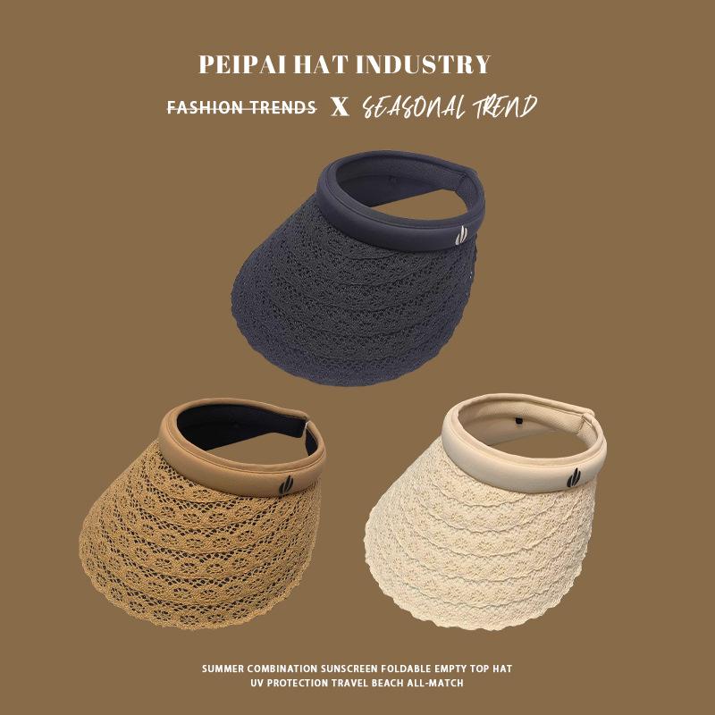 Empty top hat women's outdoor travel fashion versatile sun hat vacation beach sun hat