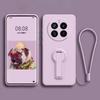 Чехол для Realme 12 Pro Plus Жидкий силикон Подставка Держатель Мягкая накладка на телефон для Realme 12 Pro + Улучшенная ударопрочная задняя крышка Funda