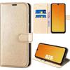 Protective Case - BOOLING - for Samsung Galaxy A26 5G - Shockproof - Scratch-resistant - Golden Synthetic Leather