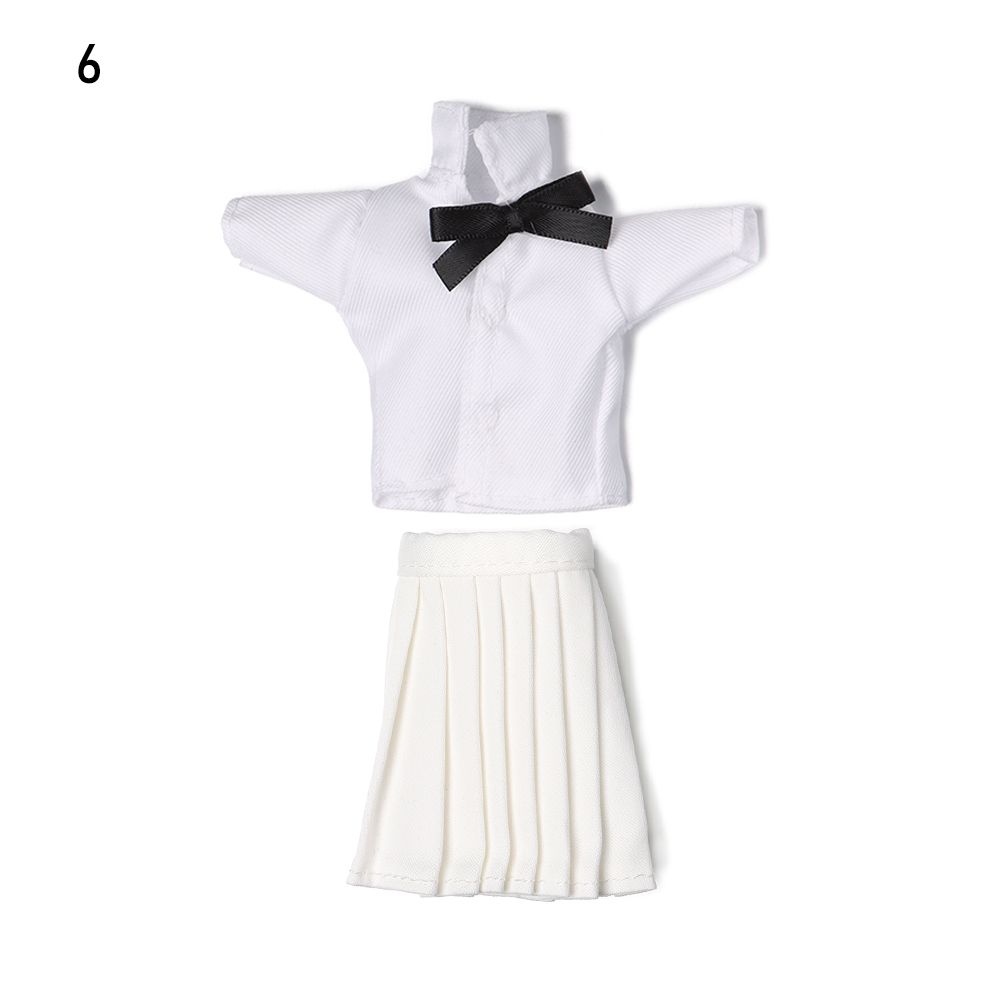 Toys Handmade Doll Accessories Tops Casual Skirts Navy Style Clothes Mini T-shirt Dressing Clothes