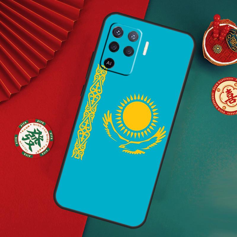 Чехол-флаг Казахстана для Oppo A6 A5 Pro A15 A18 A38 A58 A78 A98 A54 A74 A94 A17 A57 A80 A60 A40 A16 A76 A96