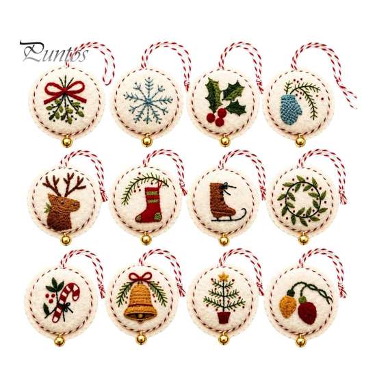 Рождественский набор для творчества «Родитель и ребенок» DIY, Вышивка, Орнамент, Рукоделие из пряжи, Ручная работа, Праздничный декор для дома, Войлочные подвесные украшения