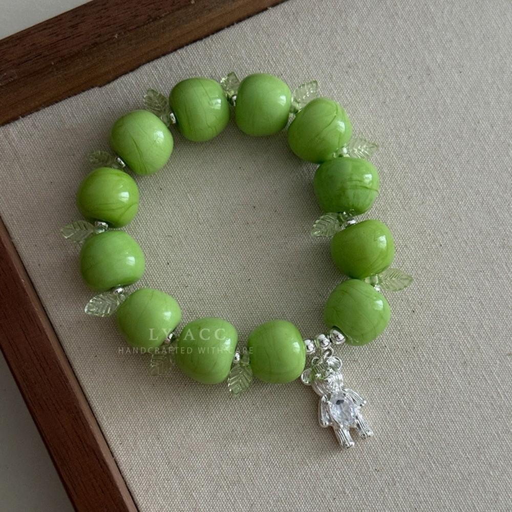 Cartoon Fruit Resin Bracelet Vibrant Colors Y2K Beaded Bracelet Best Friends Matching