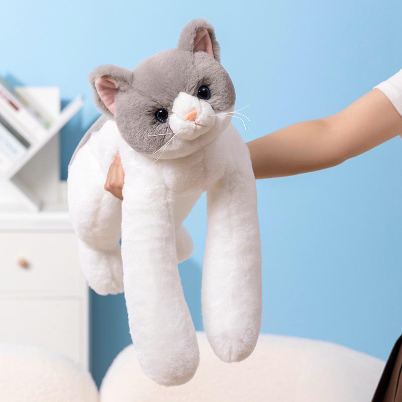 Hugging Jilly Laying Cat Plush Doll - Comforting Gift for Girlfriend