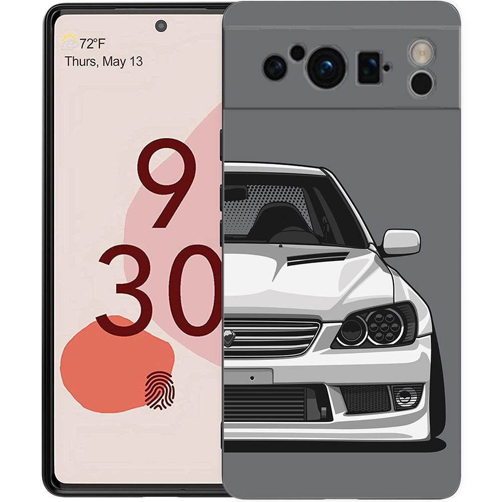 Япония JDM Спортивные Автомобили Комикс Чехол для Телефона Для Google Pixel 9 8 7 6 Pro XL 8A 6A 7A 5G Мягкий Ударопрочный ТПУ Черный Чехол Fundas