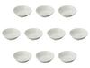 Set of 10 Mino Kohiki 16cm Bowls X Medium Bowls by Setomonohonpo (White) [16.1 4.9cm]