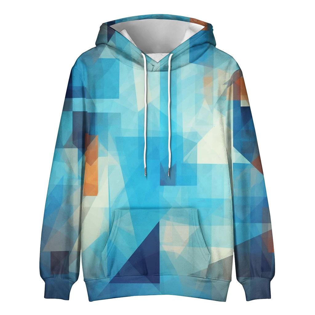 Men'S Loose Fashion Retro Printed Hooded Sweatshirt Casual Fashion Sports Sweatshirt
