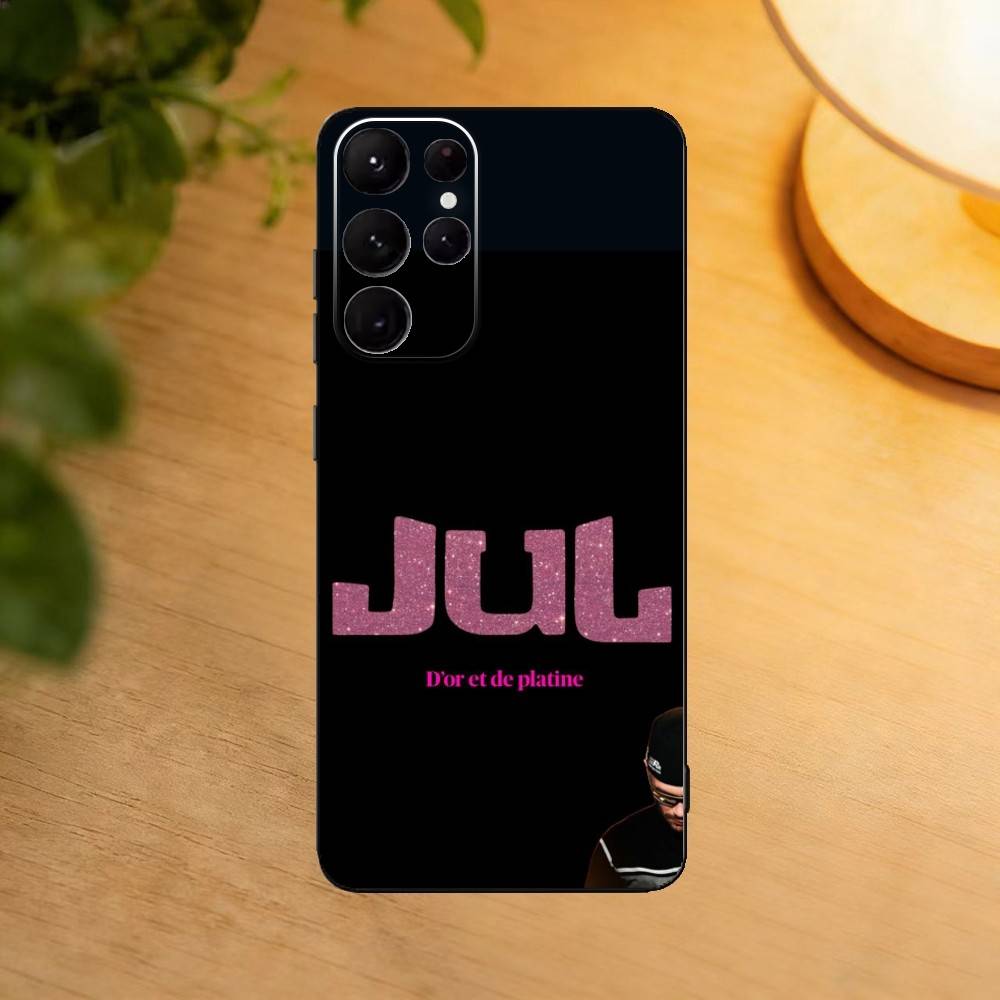Чехол для телефона Rapper JuL C'est Pas Des Lol для Samsung S25,24,21,22,23,30,Ultra,20,Plus,Fe,Lite,Note Мягкое черное покрытие