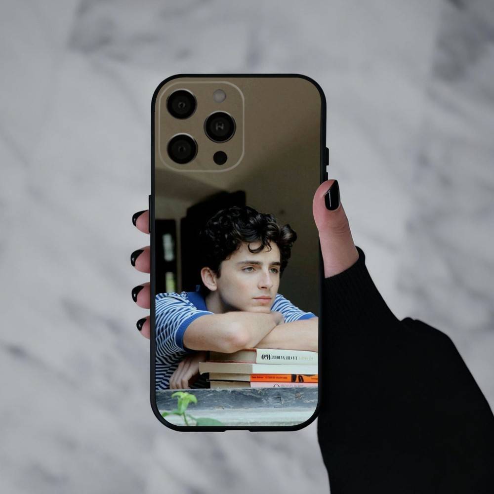 Чехол для телефона 'Молодой герой' Т-Тимоти Ш-Шаламе Для iPhone 17pro,16,15,14,13,12,11 Plus,Pro Max,XS,Мягкий силиконовый черный чехол