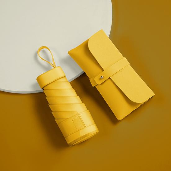 Мини-зонт с защитой от УФ-излучения, портативный солнцезащитный зонт, ветрозащитный, легкий, водонепроницаемый, складной зонт от солнца и дождя