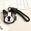 Cartoon Puppy Car keychain Leather Small Pendant New Bag Charm  Birthday Gift