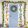 2 Pcs Colorful Birthday Party Decoration Porch Sign Door Banner Happy Birthday Hanging Banner Porch Banner for Kids Boys Girls Party Supplies Indoor