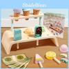 Ice Wooden Simulation Cream Shelf Children Puzzle Interactive Toy Gift For