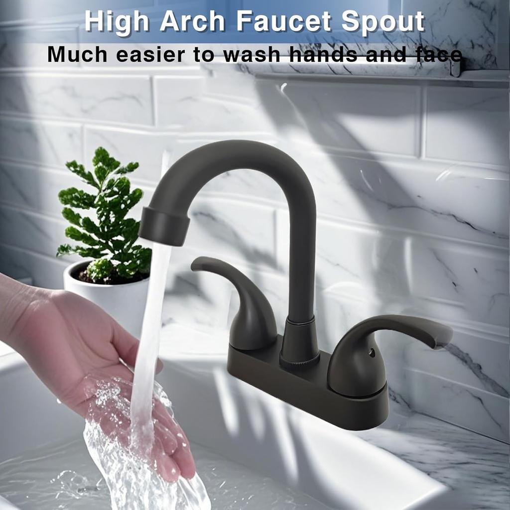 RV Bathroom Faucet, 4 Inch RV Kitchen Sink Faucet Replacement Two Handle