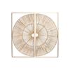 Wall Decoration Home ESPRIT Golden Natural 50 X 2 X 100 Cm (2 Pieces)