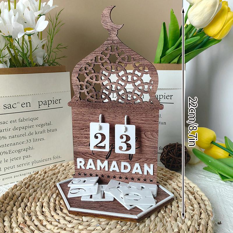 Acrylic Ramadan   Calendar  Middle Eastern Countdown  Calendar For  Eid Mubarak  Table Ornament  Muslim  Ramadan Party Gift