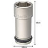 TONE Long Socket for Impact 6NV-32L Drive Angle 19.0mm (3/4") Width Across Flats 32mm