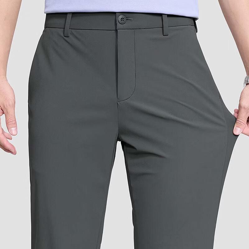SEPTWOLVES Мужские брюки в стиле business casual из ледяного шелка
