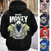 Модные мужские и женские осенние толстовки с капюшоном с принтом MAKE MONEY NOT FRIENDS, уличные толстовки для активного отдыха