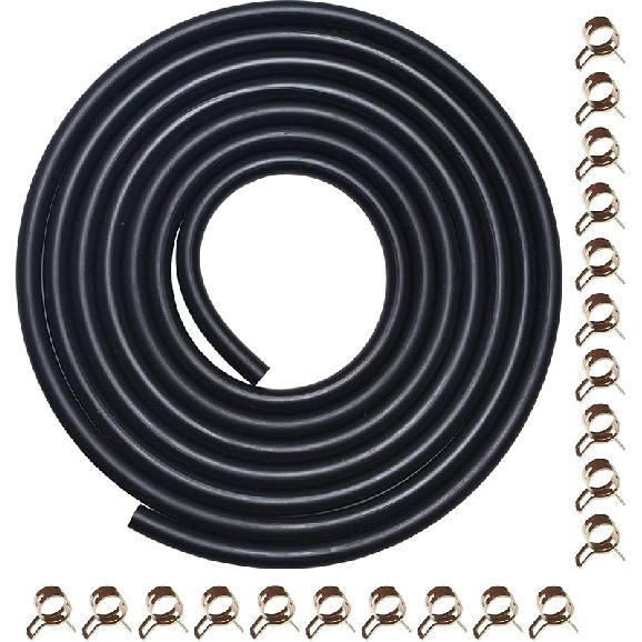 10 футов 3/16 дюйма ID топливопровод с 20 шт. хомутов для шланга для Kawasaki Kohler Briggs & Stratton Honda Predator Champion Generac малых двигателей мини-байк