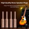 Monosaudio Speaker Banana Pure Compatible with Speaker Wire Sizes 10AWG to Includes Hex Wrench 4-Pack Plugs, Copper, 17AWG, L-shaped (Pure Copper)