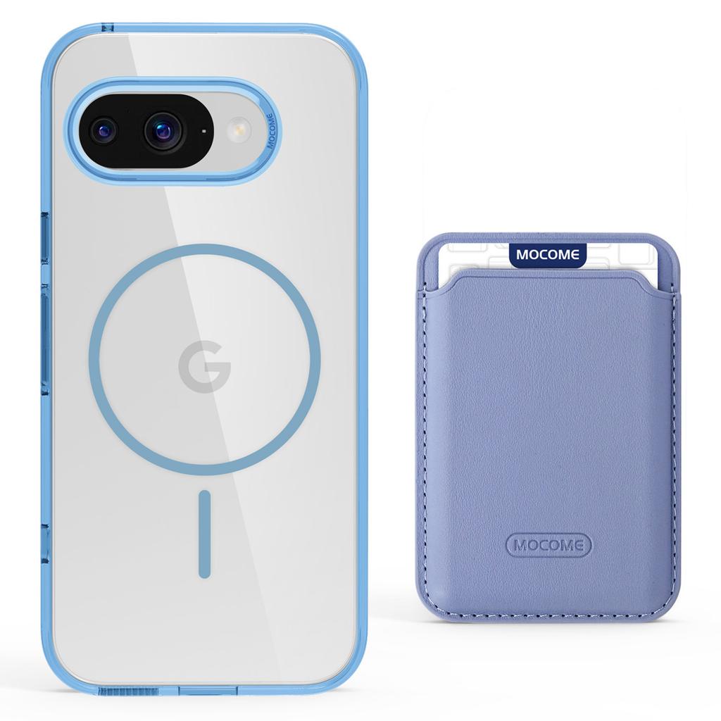 For Google Pixel 9a Magnetic Case TPU + PC Phone Cover with Card Bag