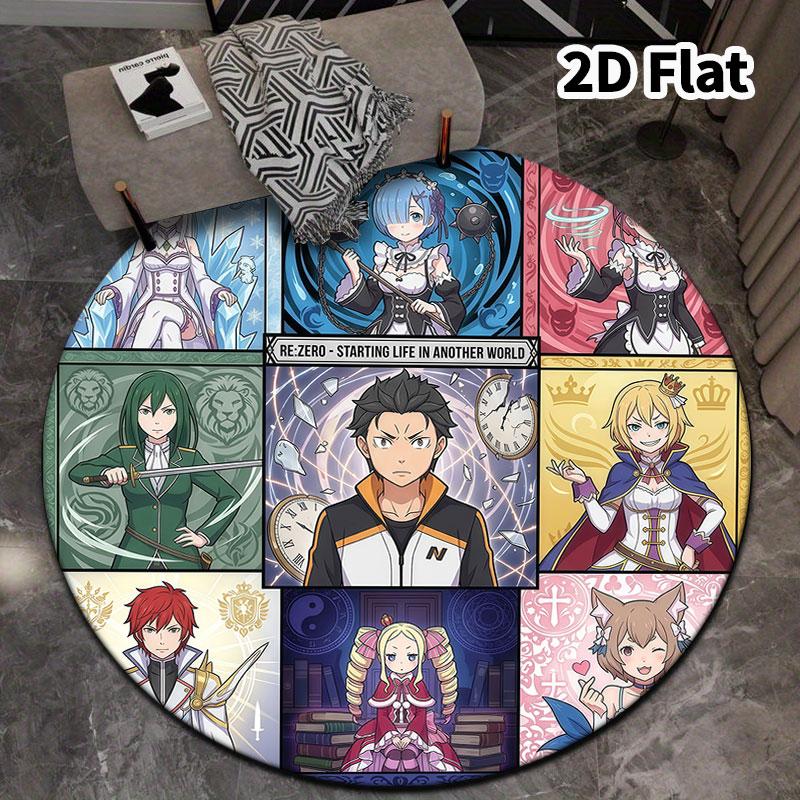 Re Zero Круглый ковер Ковер для гостиной спальни дивана игровой комнаты Декор Нескользящий коврик для пола