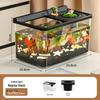 Betta Fish Viewing Tank: Compact Ecological Aquarium for Small Goldfish—Stylish Plastic Design for Home or Office Display