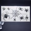 Black Halloween Temporary Tattoos 3D Halloween Face Rhinestone Sticker  Festive