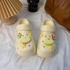 Spring and Summer Thick-soled Casual Stepping On Shit Feels Comfortable and Cool Slippers Cute Cartoon Apple Stars Thick-soled Hole Shoes Women