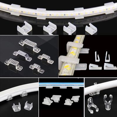 Неоновая лента LED Фиксирующие клипсы Держатель Соединитель Аксессуары 6мм 8мм 10мм 12мм 15мм 18мм 20мм Для фиксации неонового света COB Светодиодная лента Пряжка