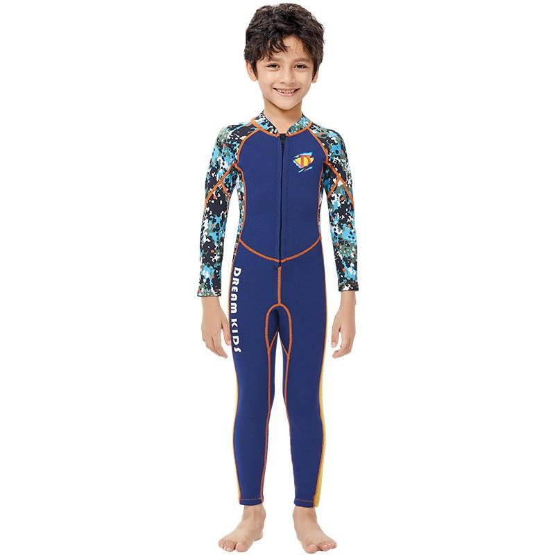 DIVESAIL Kids 2.5mm Neoprene Wetsuit Snorkeling Surfing Diving UV Protection Full Body Long Sleeve
